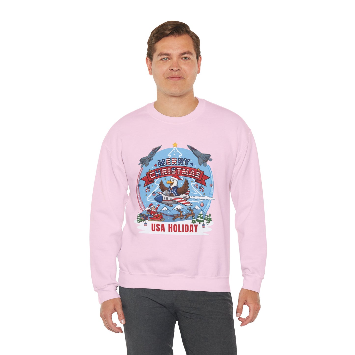 USA Holiday Unisex Ugly Christmas Sweatshirt