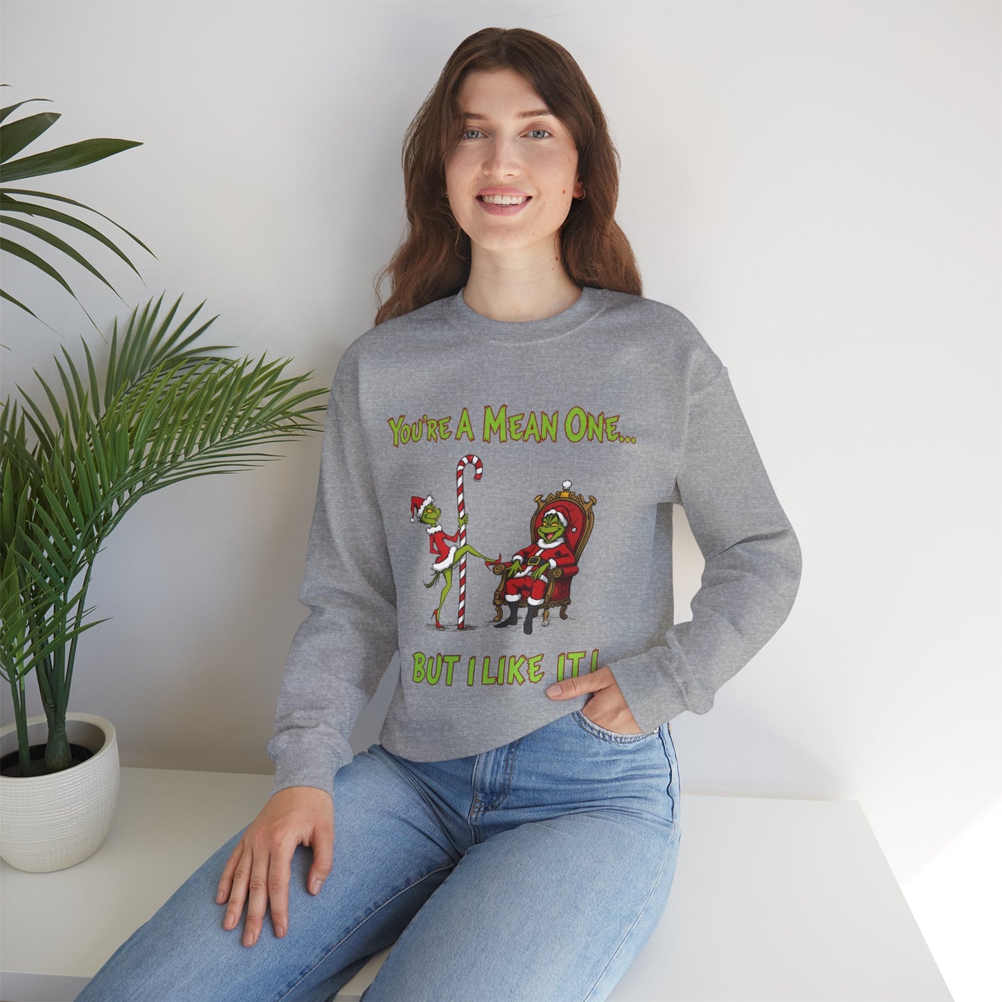 Grinch Inspired Unisex Ugly Christmas Sweatshirt