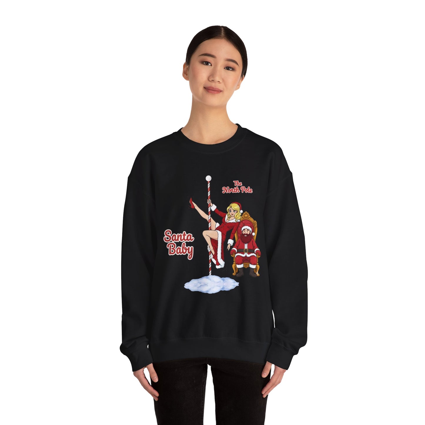 Santa Baby (Light Tone) Unisex Ugly Christmas Sweatshirt