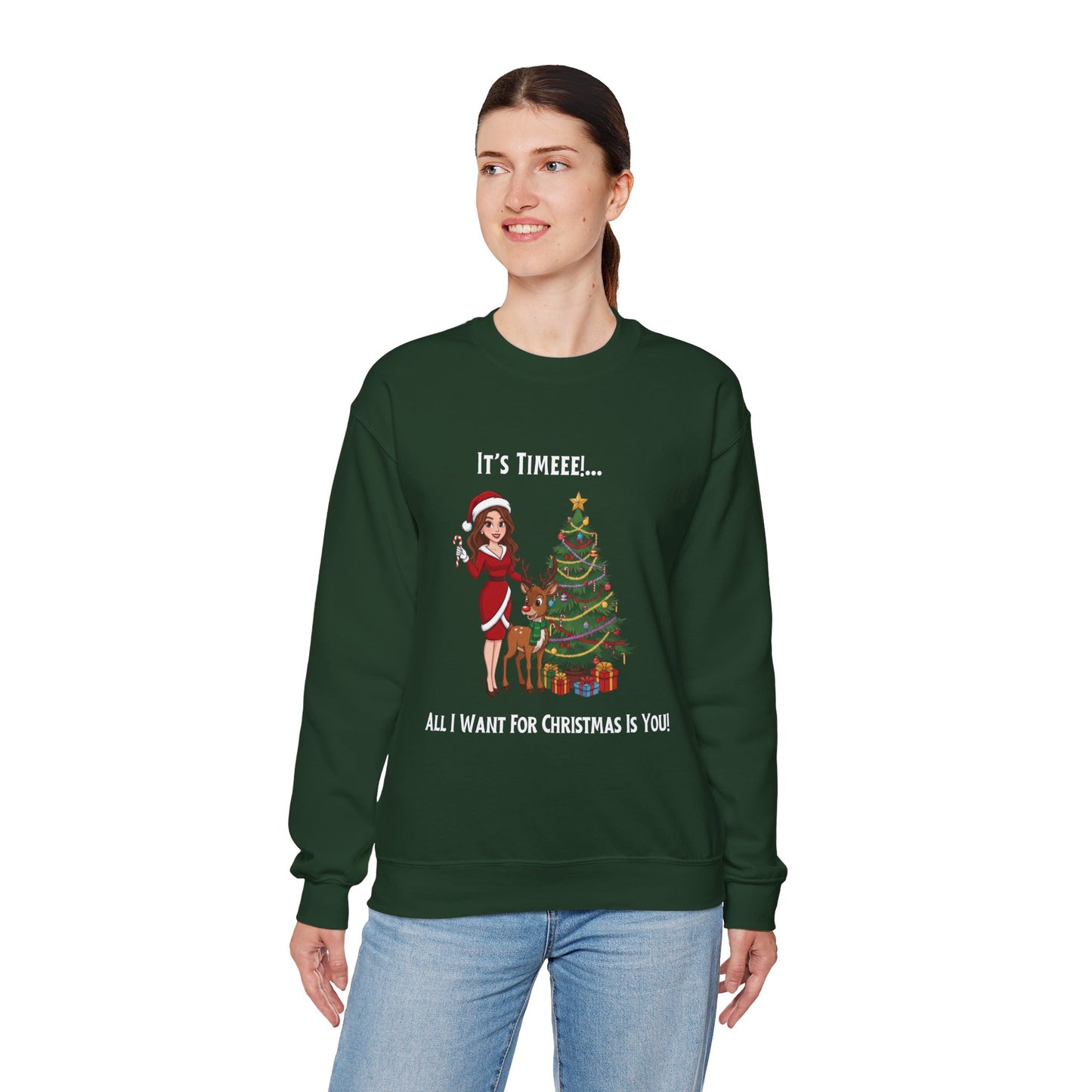 All I Want For Christmas (Light Tone) Unisex Ugly Sweatshirt
