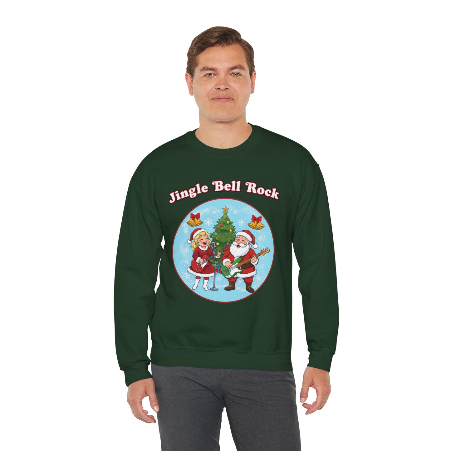 Jingle Bell Rock (Light Tone) Unisex Ugly Christmas Sweatshirt