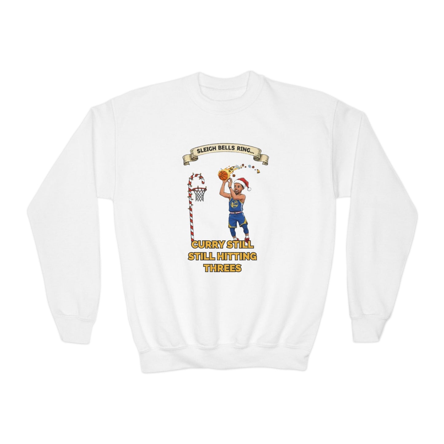 Youth - Steph Curry Still Hitting Threes Ugly Christmas Sweatshirt