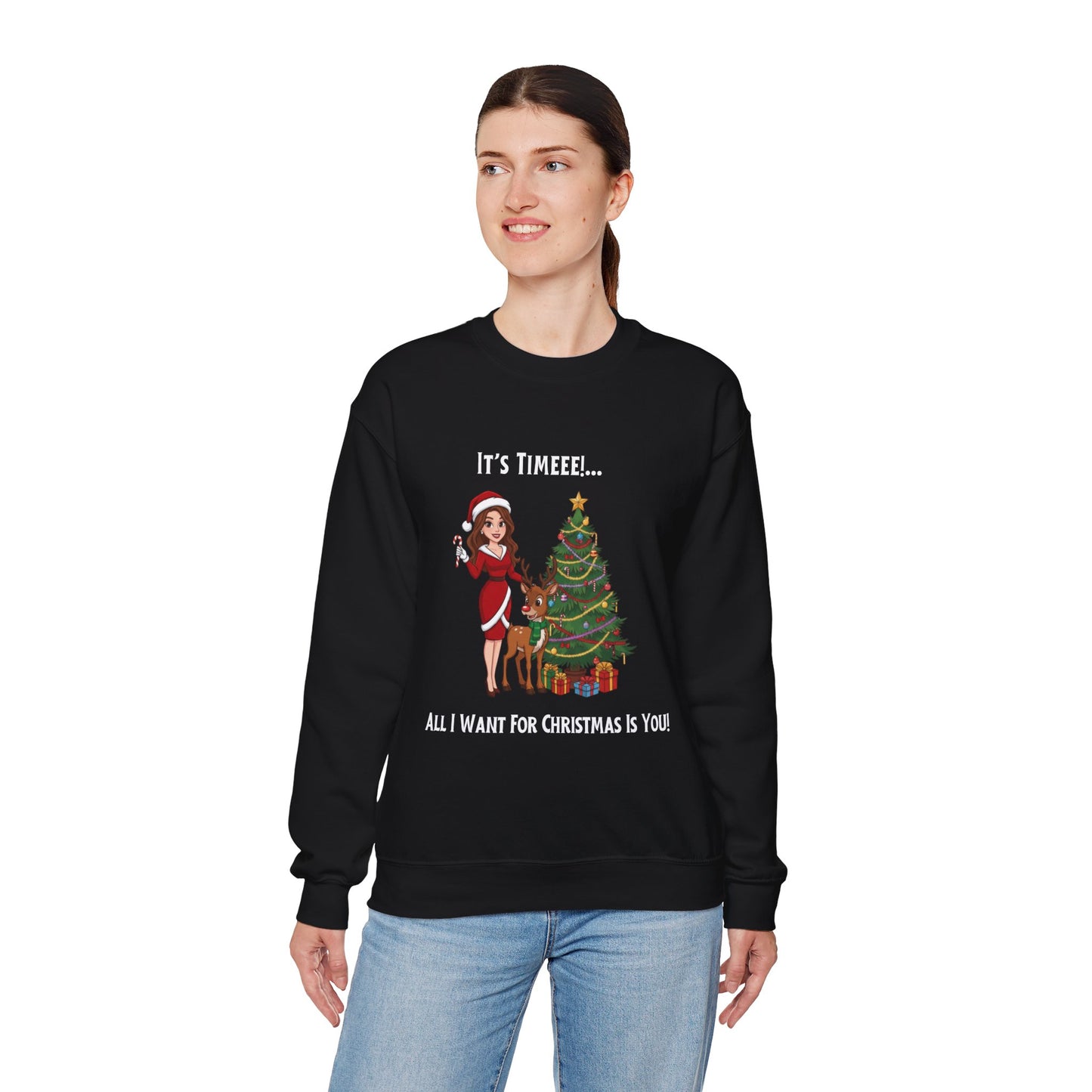 All I Want For Christmas (Light Tone) Unisex Ugly Sweatshirt