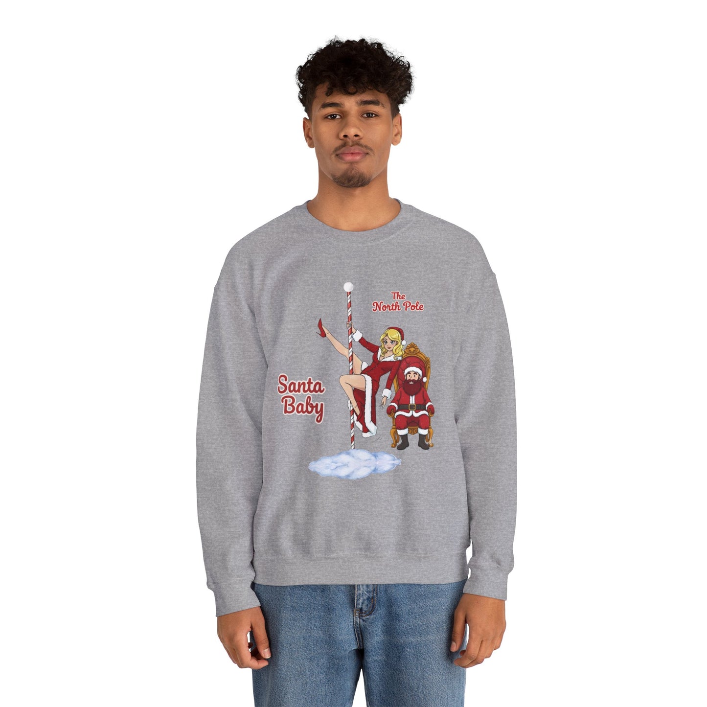 Santa Baby (Light Tone) Unisex Ugly Christmas Sweatshirt