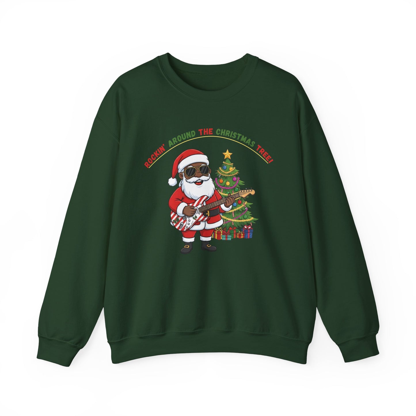 Rocking Around (Dark Tone) Unisex Ugly Christmas Sweatshirt