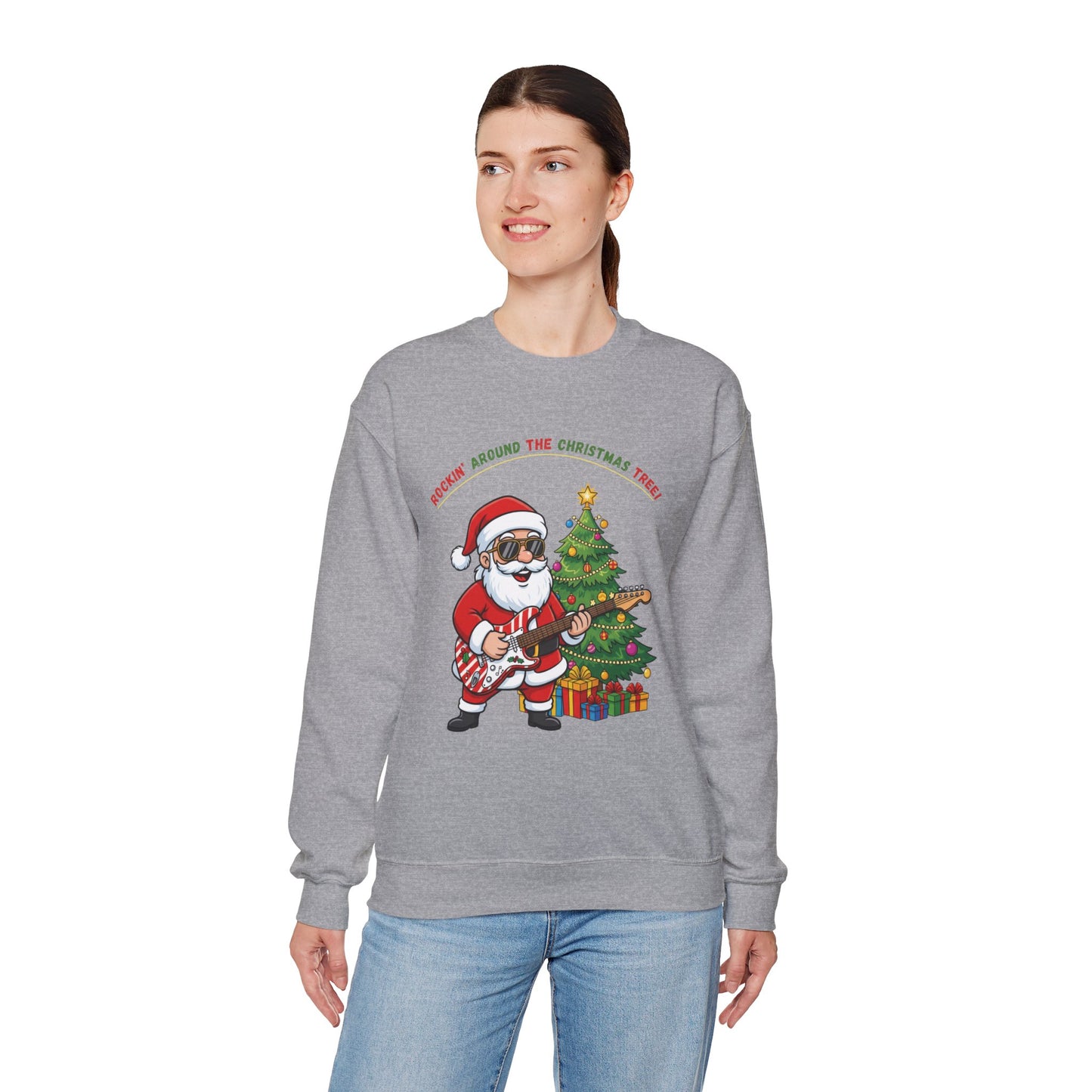 Rocking Around (Light Tone) Unisex Ugly Christmas Sweatshirt