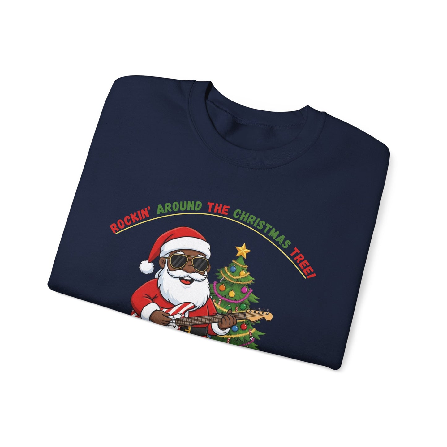 Rocking Around (Dark Tone) Unisex Ugly Christmas Sweatshirt