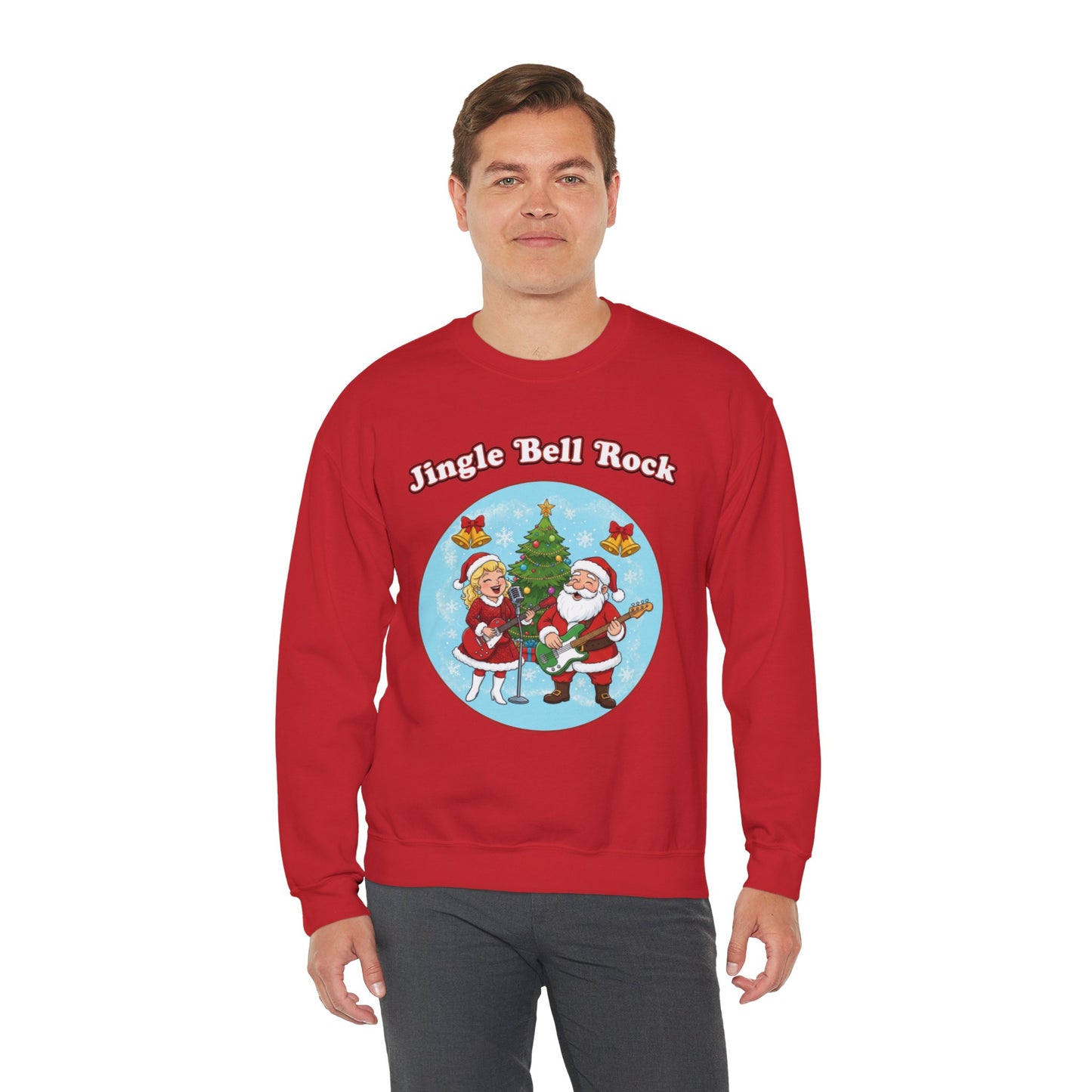Jingle Bell Rock (Light Tone) Unisex Ugly Christmas Sweatshirt