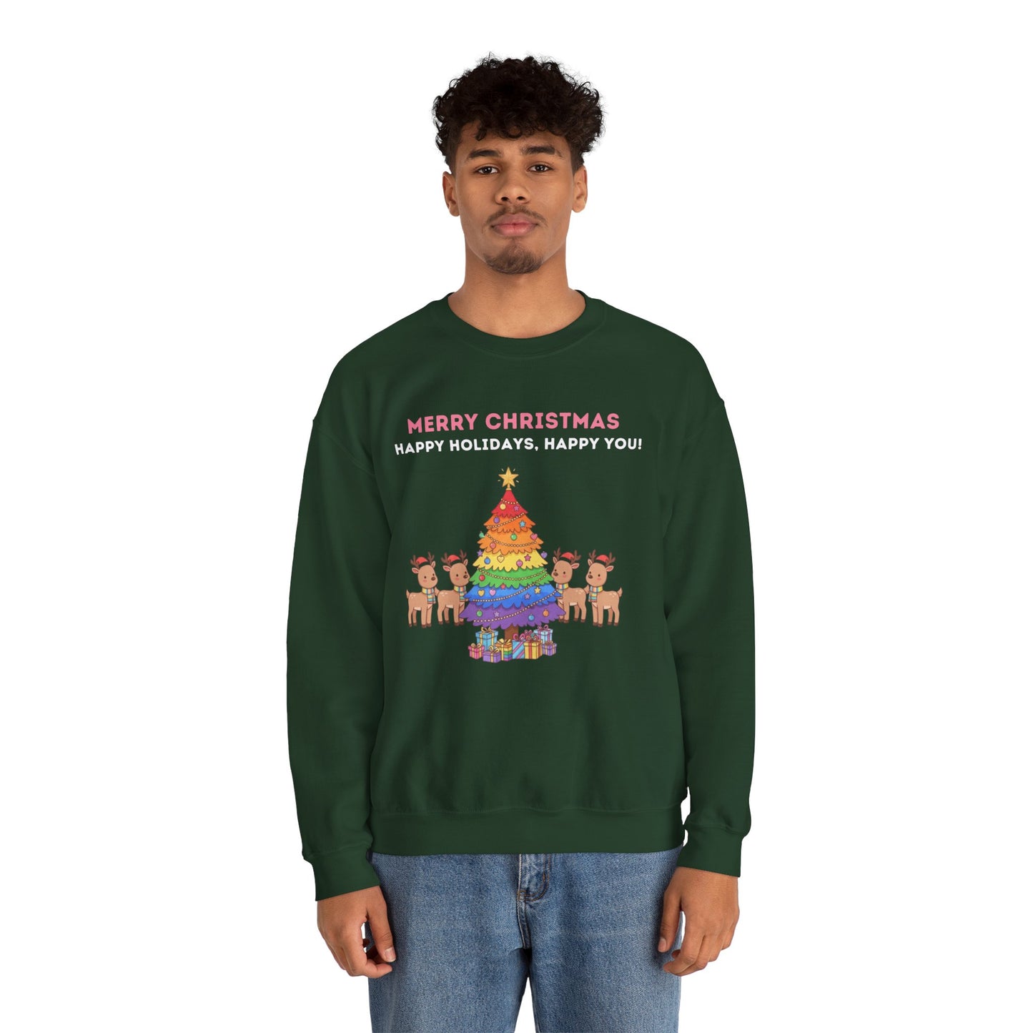 LGBTQ+ Pride Unisex Ugly Christmas Sweatshirt