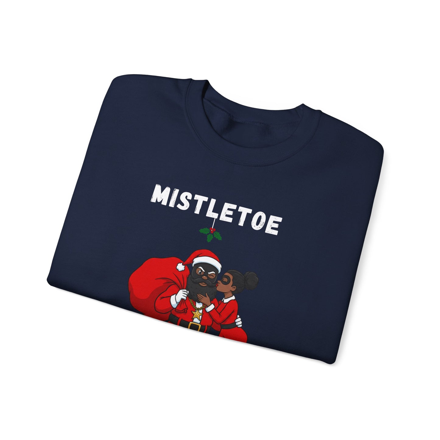 Mistletoe Mayhem (Dark Tone) Unisex Ugly Christmas Sweatshirt