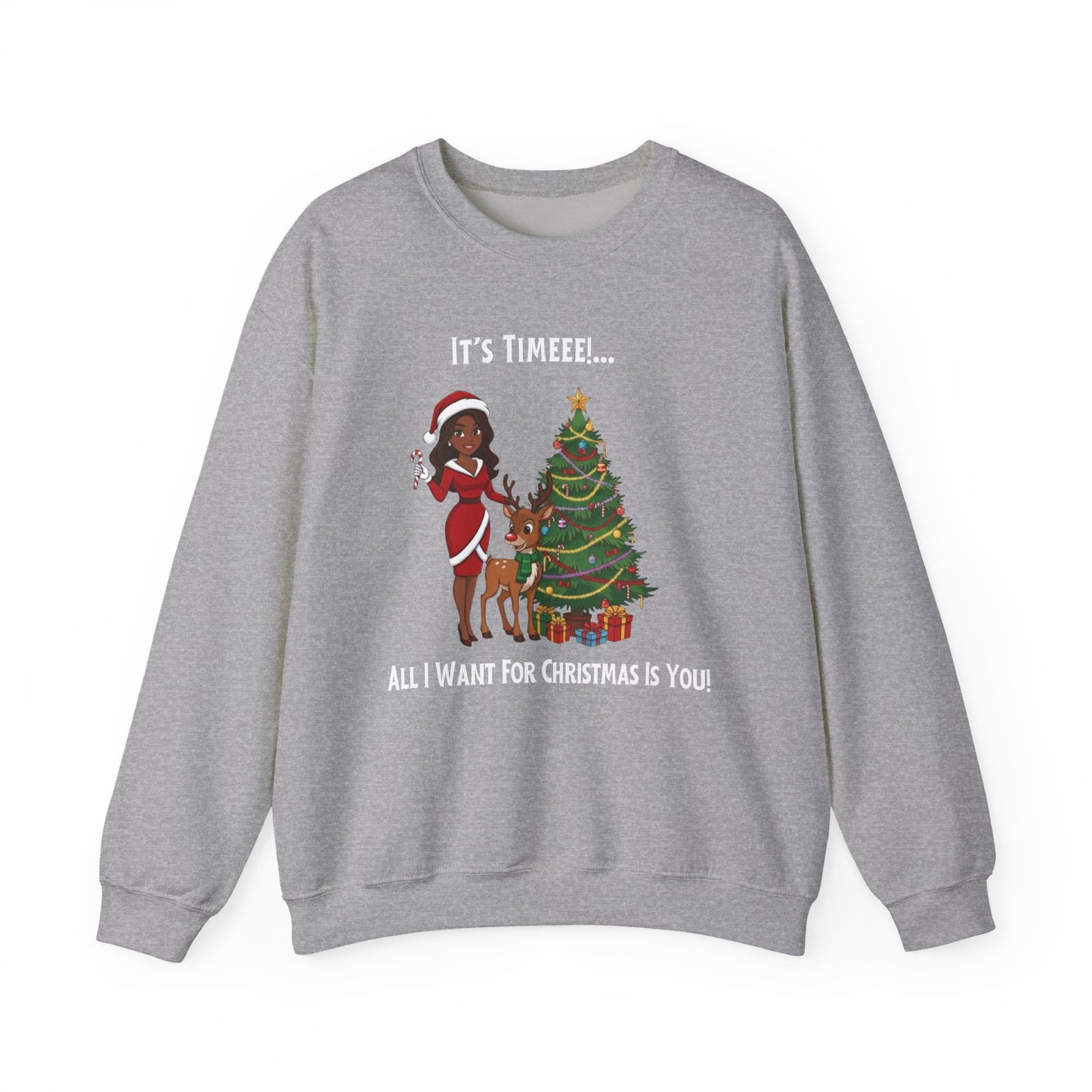 All I Want For Christmas (Dark Tone) Unisex Ugly Christmas Sweatshirt