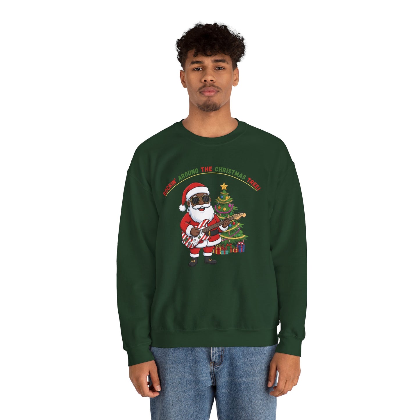 Rocking Around (Dark Tone) Unisex Ugly Christmas Sweatshirt