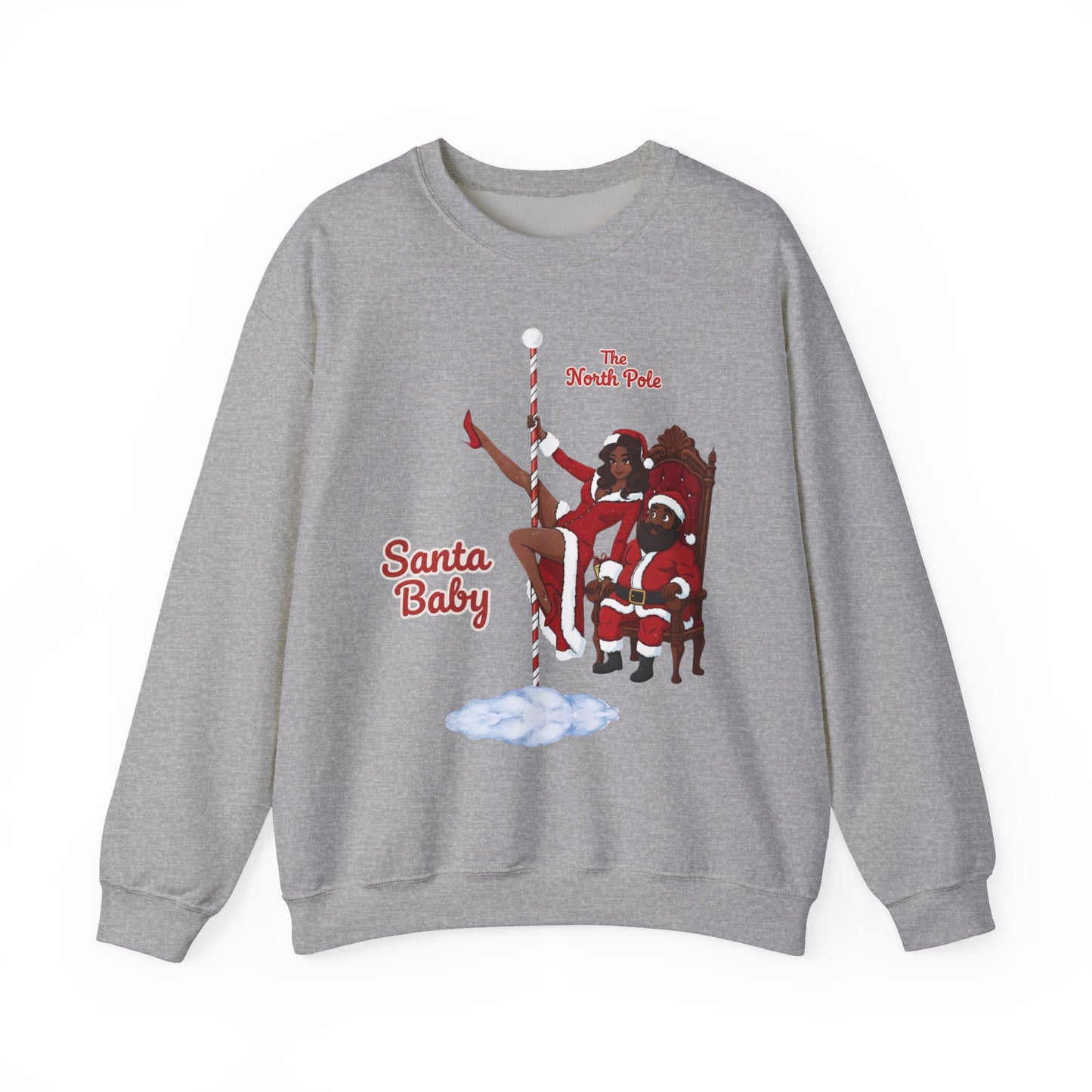 Santa Baby (Dark Tone) Unixsex Ugly Christmas Sweatshirt