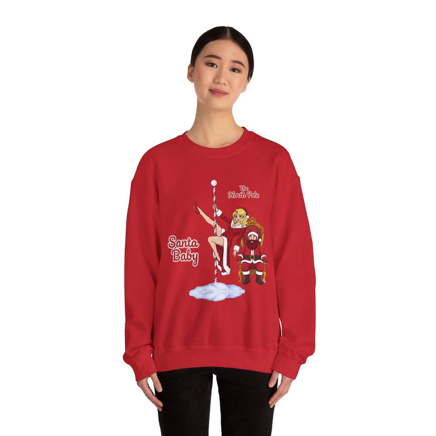 Santa Baby (Light Tone) Unisex Ugly Christmas Sweatshirt