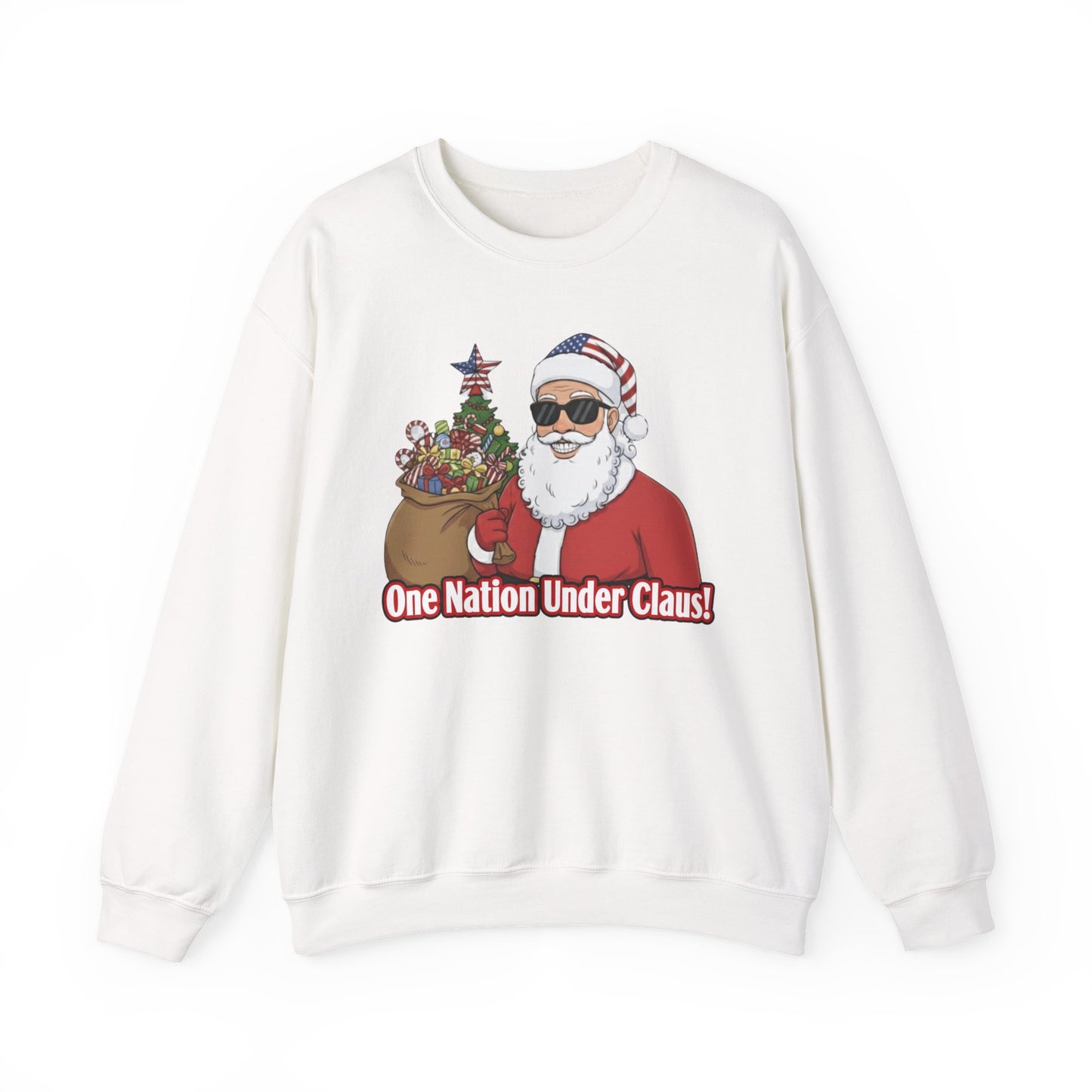 One Nation Under Claus Unisex Ugly Christmas Sweatshirt
